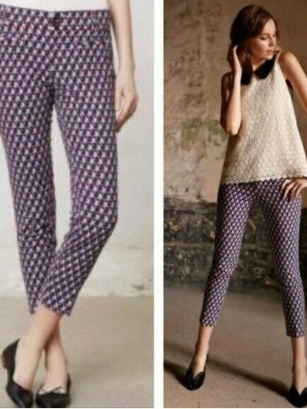 Anthro Cartonnier Charlie printed ankle pants • 8